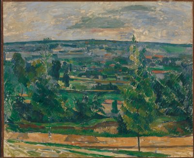 Landschap van Jas de Bouffan door Paul Cézanne